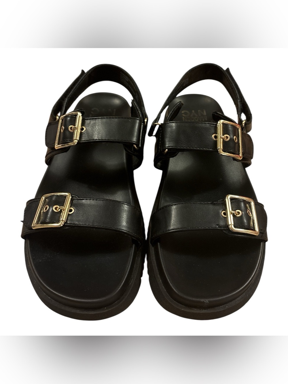 Madden NYC ~ Womens 9 1/62 ~
Black ~ Mona Dress Footbed
Sandals
